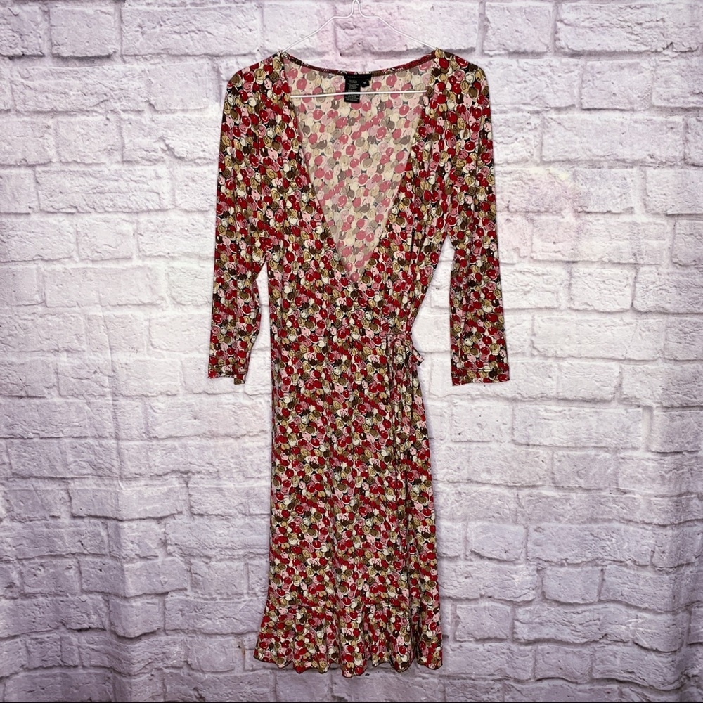 BCBG Patterned Wrap Dress NWOT - Picture 1 of 6